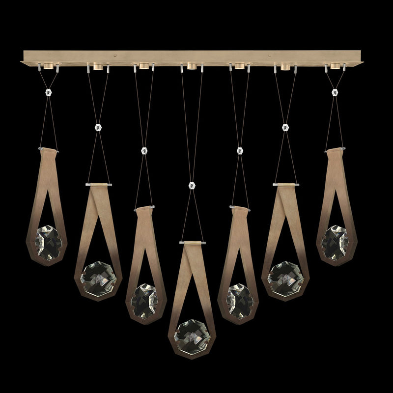 Fine Art Handcrafted Lighting - 100007-3-2222222 - LED Linear Pendant - Aria - Bronze