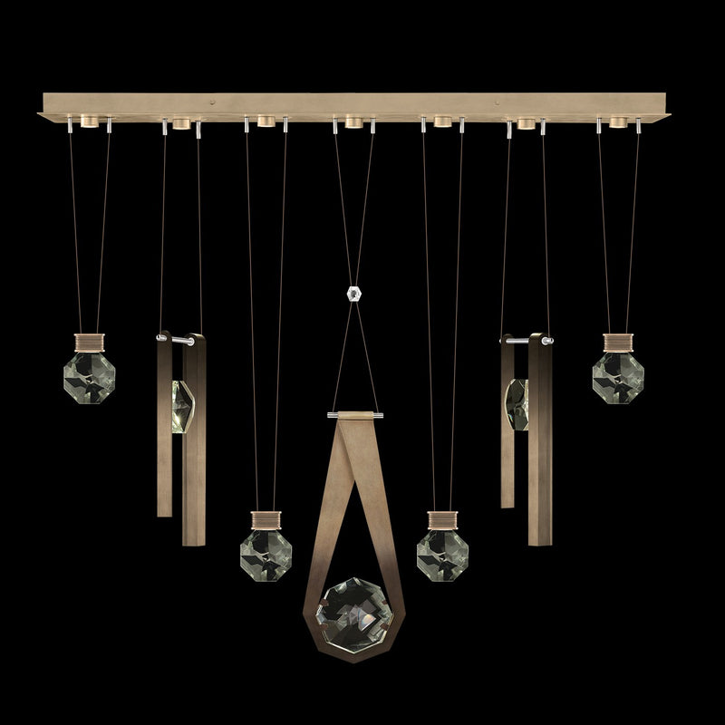 Fine Art Handcrafted Lighting - 100007-3-2334444 - LED Linear Pendant - Aria - Bronze