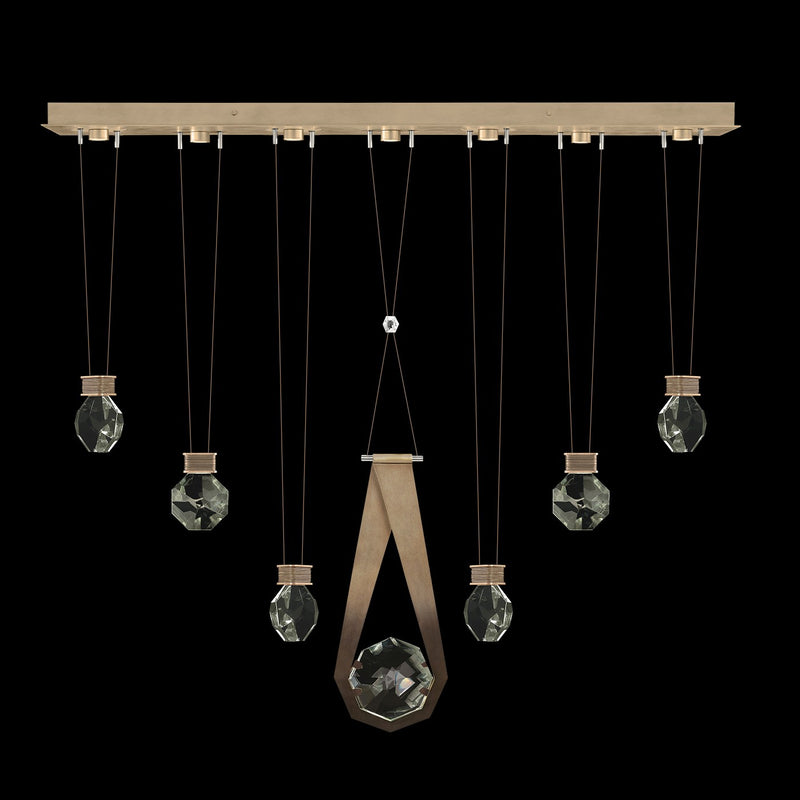 Fine Art Handcrafted Lighting - 100007-3-2444444 - LED Linear Pendant - Aria - Bronze