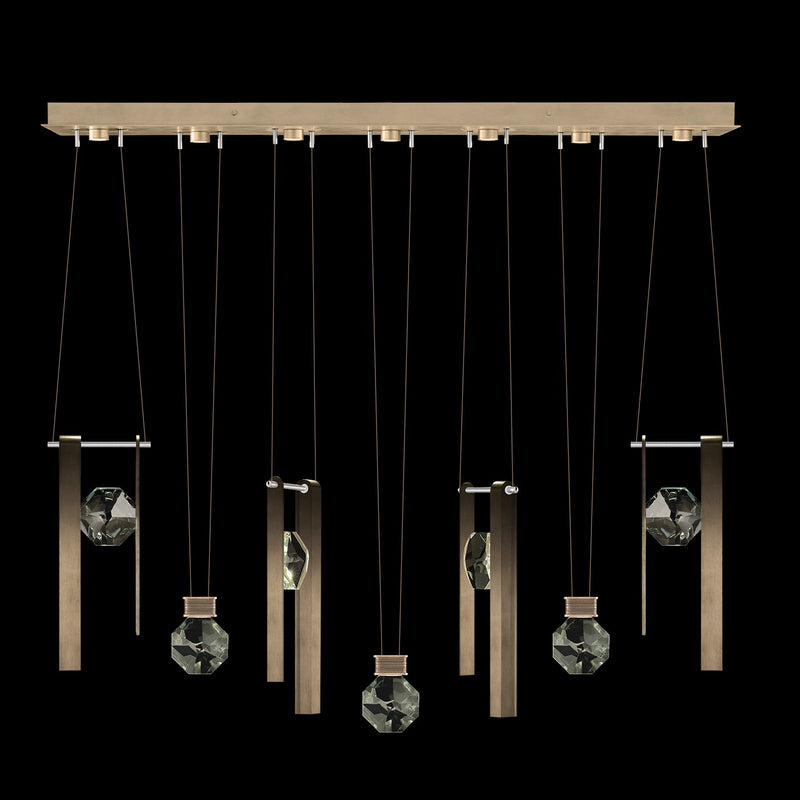 Fine Art Handcrafted Lighting - 100007-3-3333444 - LED Linear Pendant - Aria - Bronze