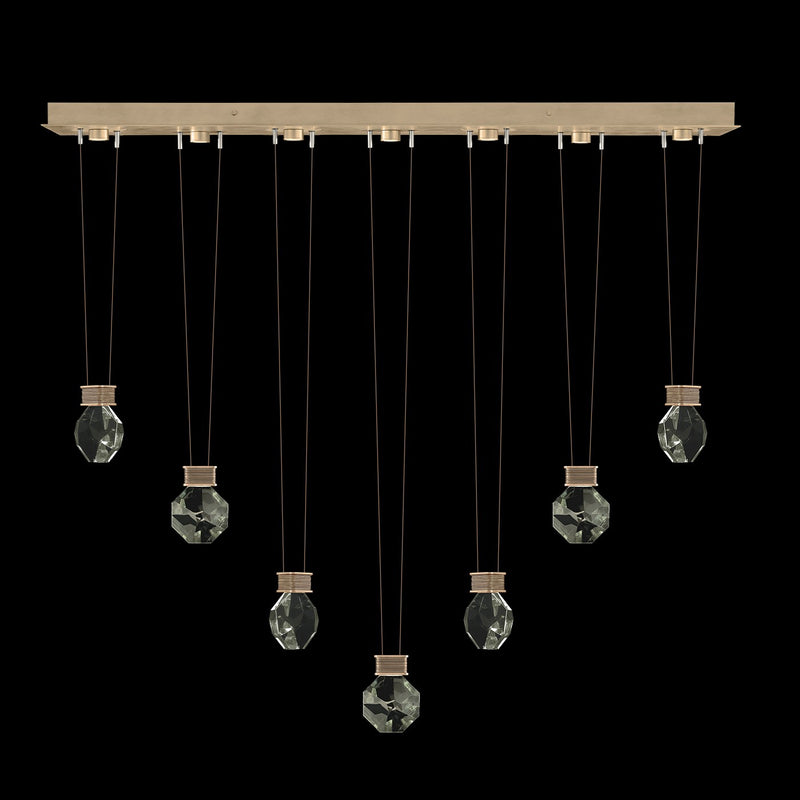Fine Art Handcrafted Lighting - 100007-3-4444444 - LED Linear Pendant - Aria - Bronze