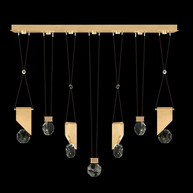 Fine Art Handcrafted Lighting - 100007-5-1111444 - LED Linear Pendant - Aria - Gold