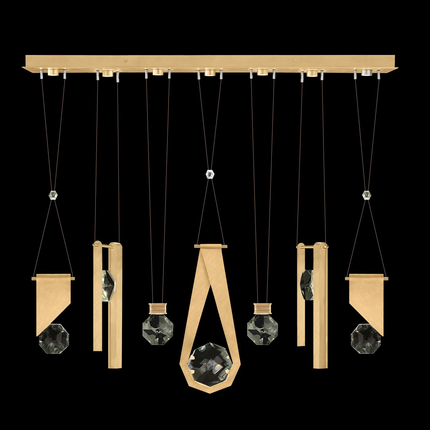 Fine Art Handcrafted Lighting - 100007-5-1123344 - LED Linear Pendant - Aria - Gold