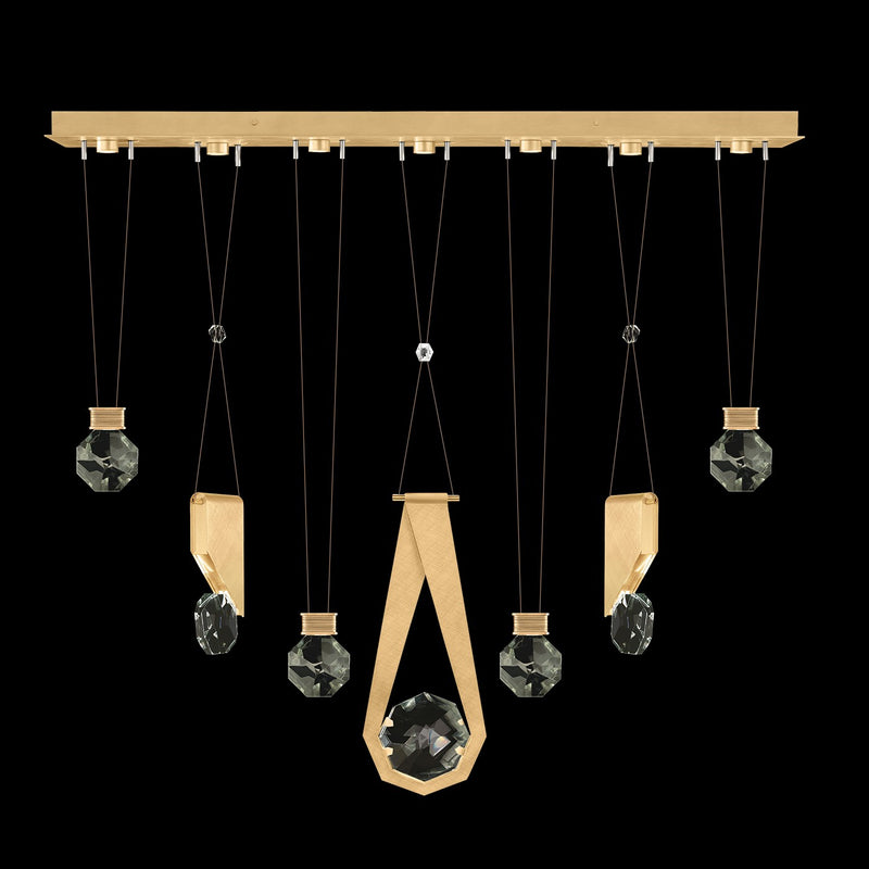 Fine Art Handcrafted Lighting - 100007-5-1124444 - LED Linear Pendant - Aria - Gold