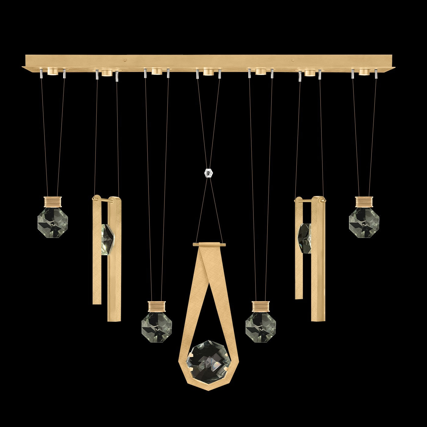 Fine Art Handcrafted Lighting - 100007-5-2334444 - LED Linear Pendant - Aria - Gold