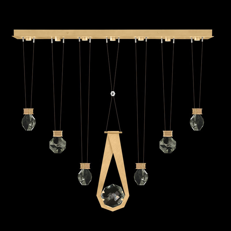 Fine Art Handcrafted Lighting - 100007-5-2444444 - LED Linear Pendant - Aria - Gold