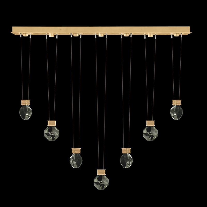 Fine Art Handcrafted Lighting - 100007-5-4444444 - LED Linear Pendant - Aria - Gold