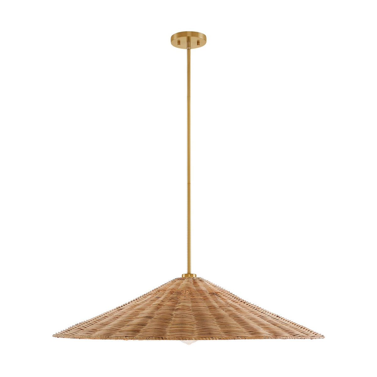 Meridian - M7042NB - One Light Pendant - Natural Brass