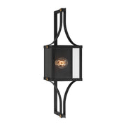 Savoy House - 5-472-144 - One Light Outdoor Wall Lantern - Raeburn - Matte Black and Weathered Brushed Brass