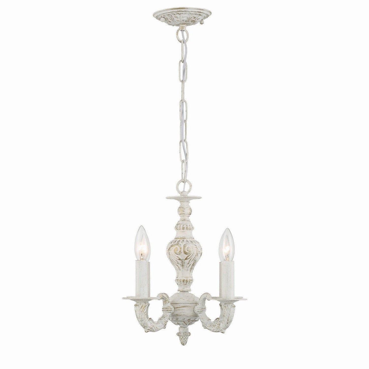 Crystorama - 5124-AW - Four Light Mini Chandelier - Paris Market - Antique White