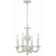 Crystorama - 5124-AW - Four Light Mini Chandelier - Paris Market - Antique White