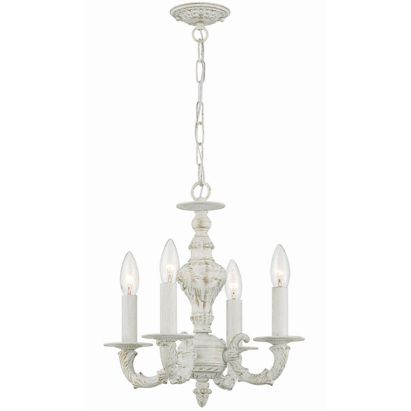 Crystorama - 5124-AW - Four Light Mini Chandelier - Paris Market - Antique White