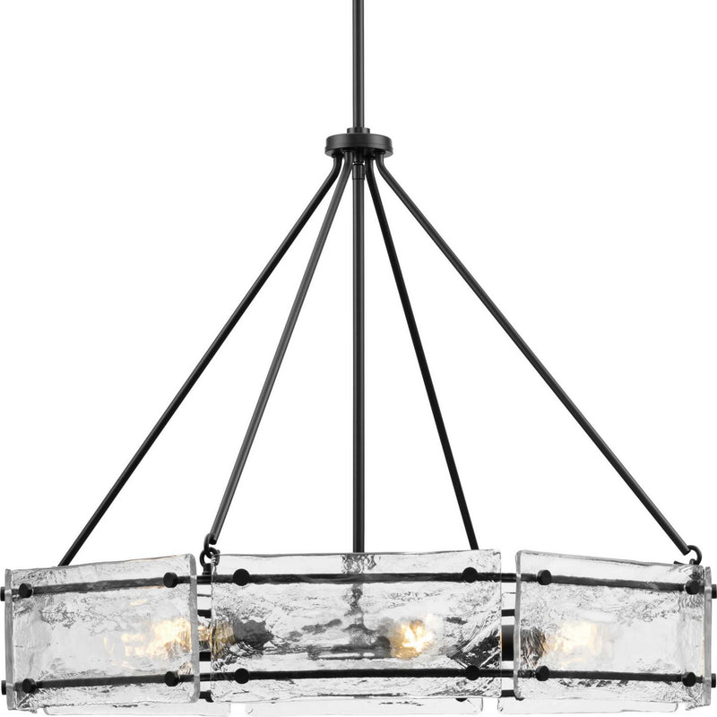 Progress Lighting - P400355-31M - Six Light Chandelier - Rivera - Matte Black