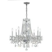 Crystorama - 1138-CH-CL-MWP - Eight Light Chandelier - Traditional Crystal - Polished Chrome