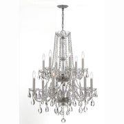 Crystorama - 1137-CH-CL-MWP - 12 Light Chandelier - Traditional Crystal - Polished Chrome