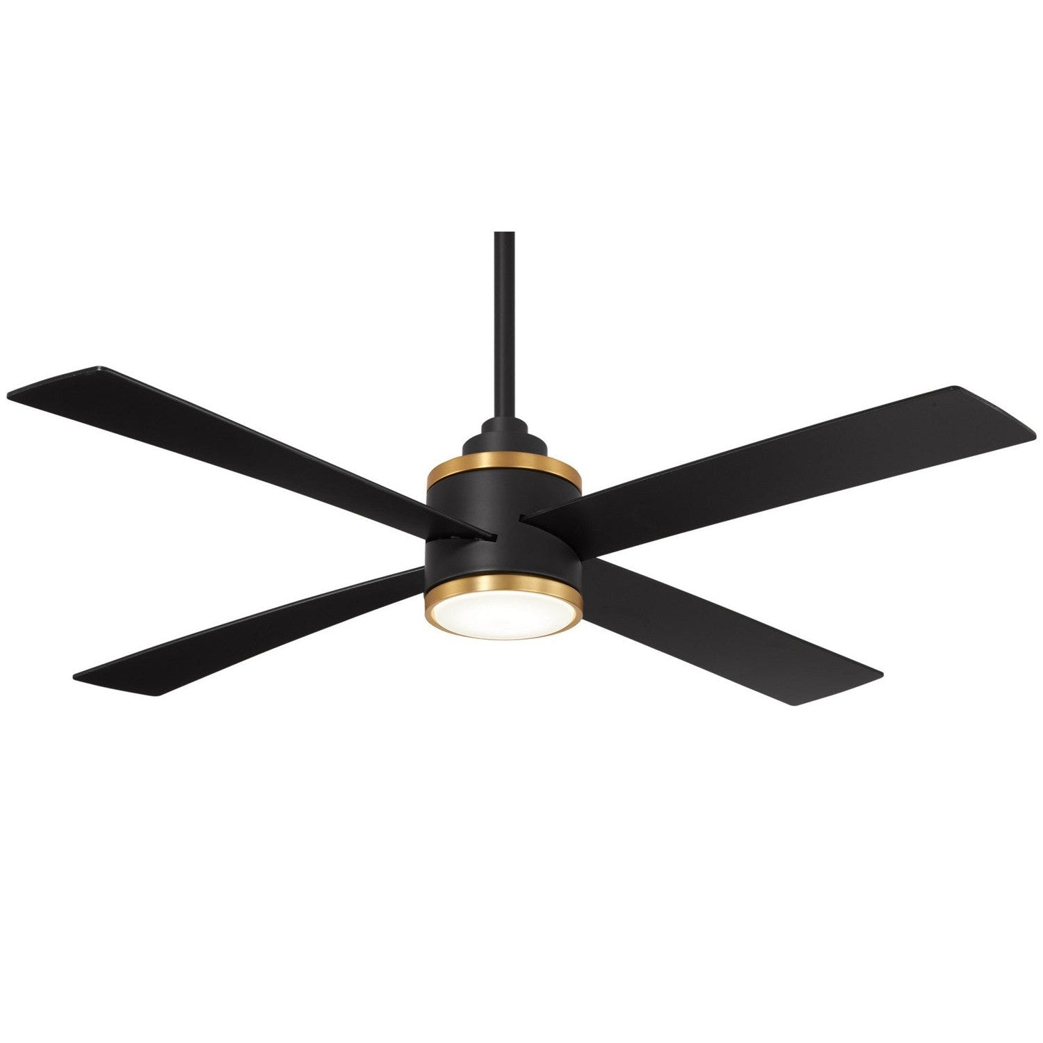 Minka Aire - F796L-CL/SBR - 54"Ceiling Fan - Falco - Coal Black And Soft Brass