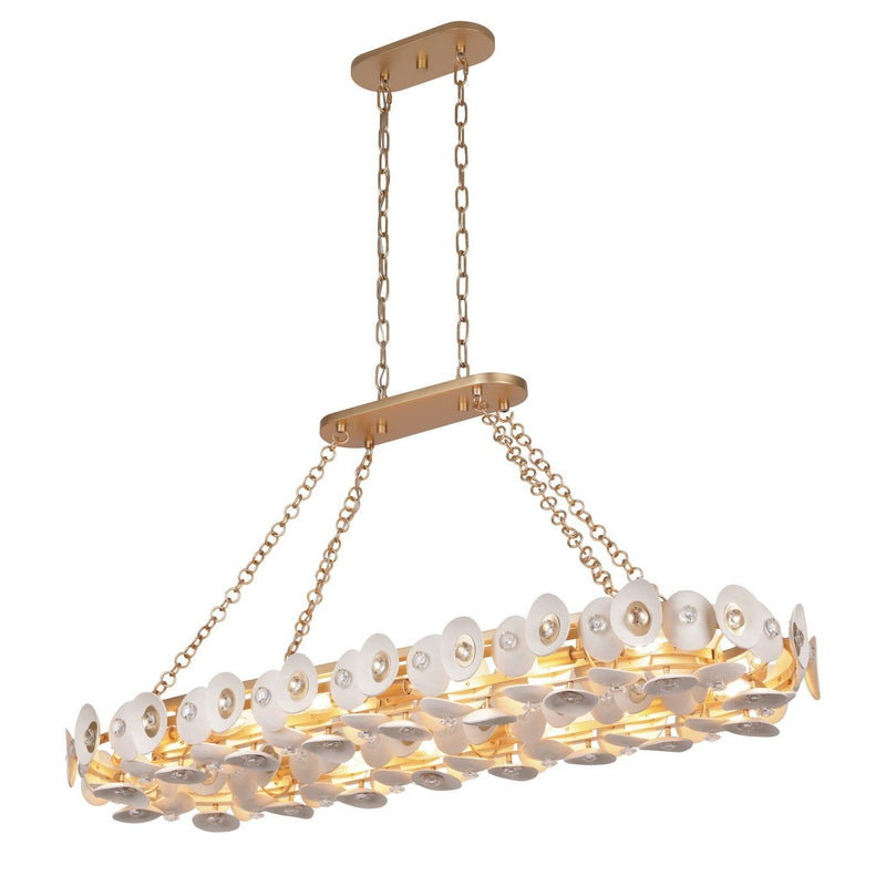 Metropolitan - N1869-760 - 14 Light Island Pendant - Niu - Fawn Gold