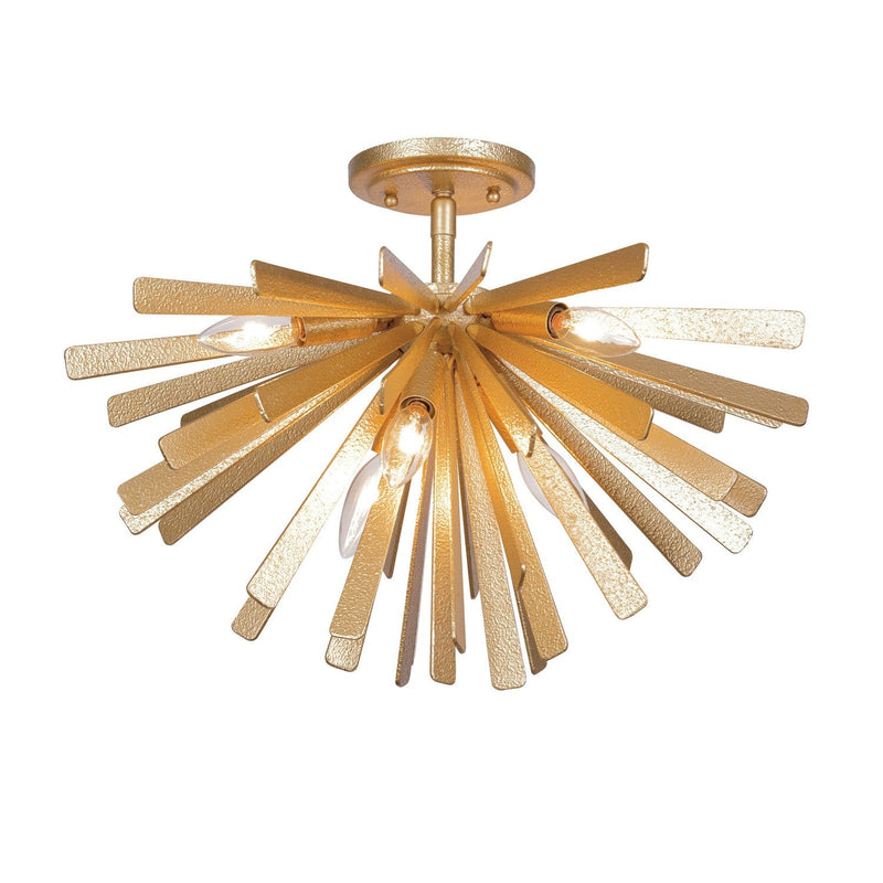 Metropolitan - N1906-785 - Six Light Flush Mount - Confluence - Piastra Gold
