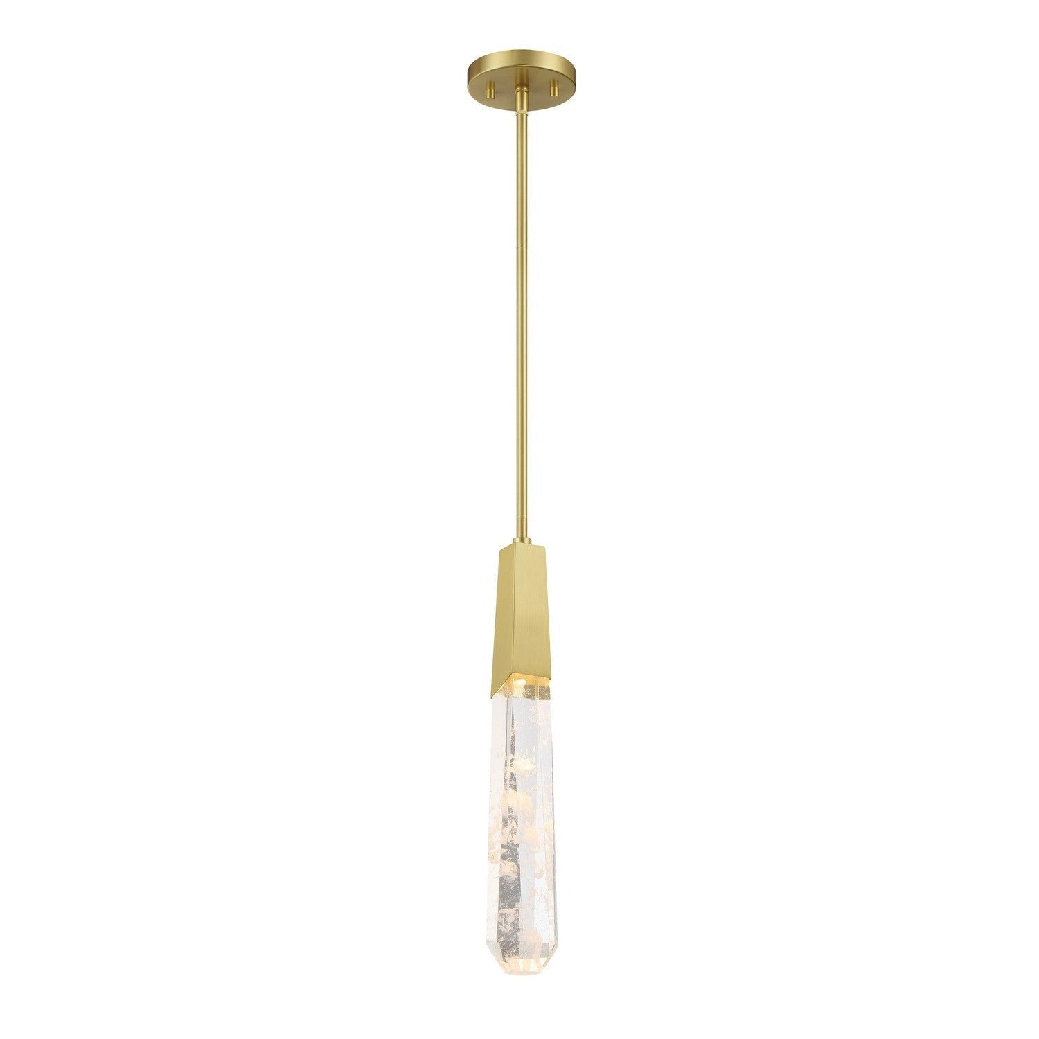George Kovacs - P1283-859-L - LED Mini Pendant - Drifting Droplets - Brushed Brass
