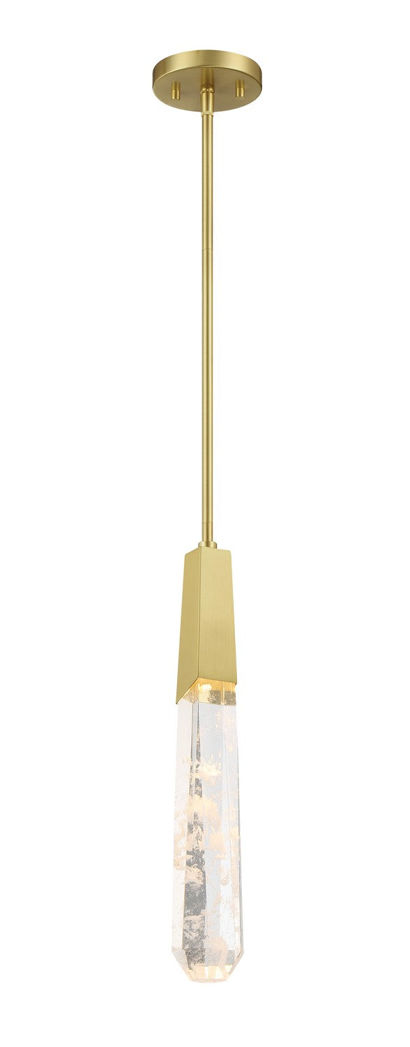 George Kovacs - P1283-859-L - LED Mini Pendant - Drifting Droplets - Brushed Brass
