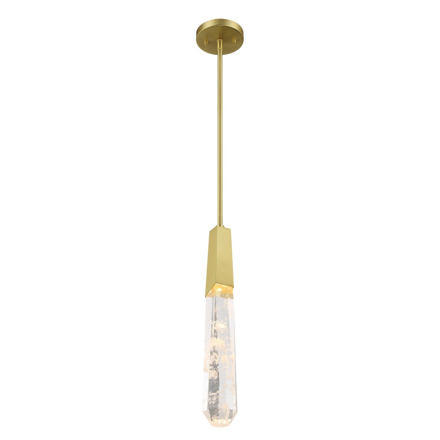 George Kovacs - P1283-859-L - LED Mini Pendant - Drifting Droplets - Brushed Brass