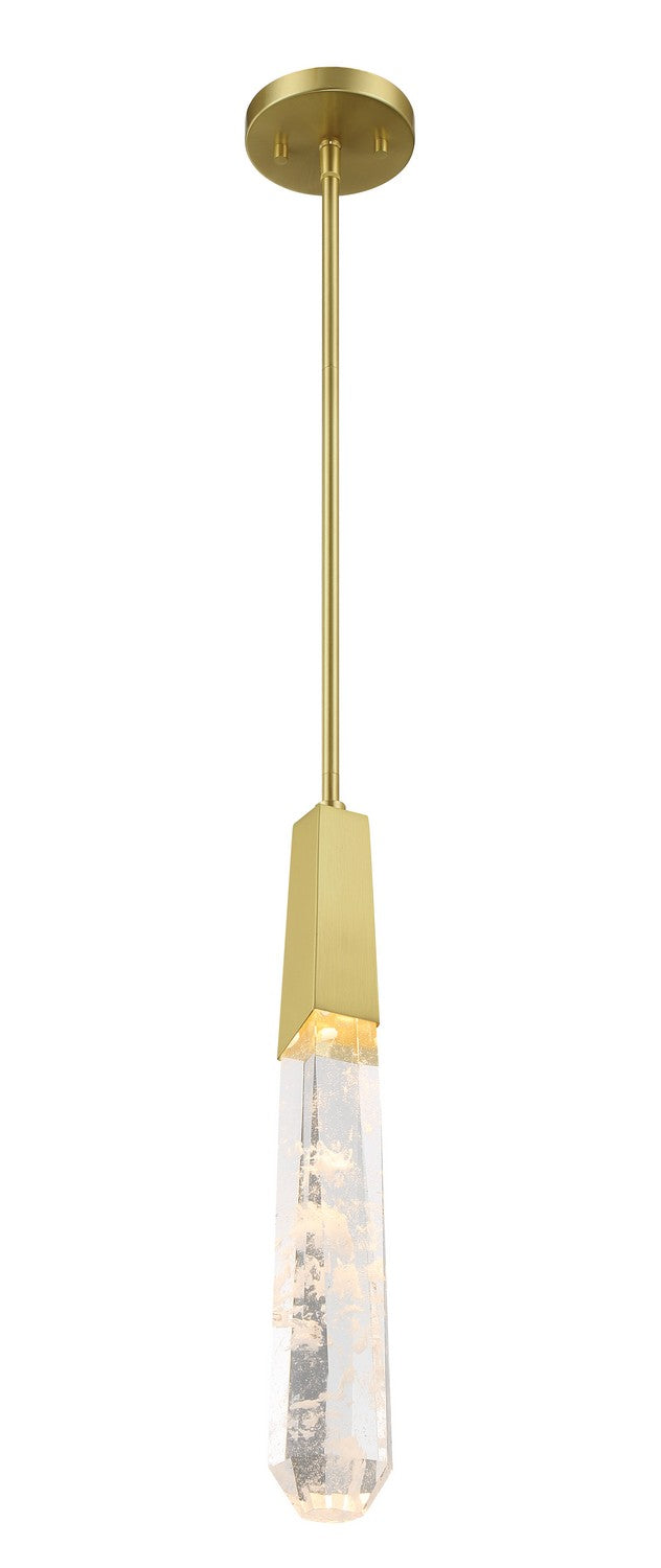 George Kovacs - P1283-859-L - LED Mini Pendant - Drifting Droplets - Brushed Brass
