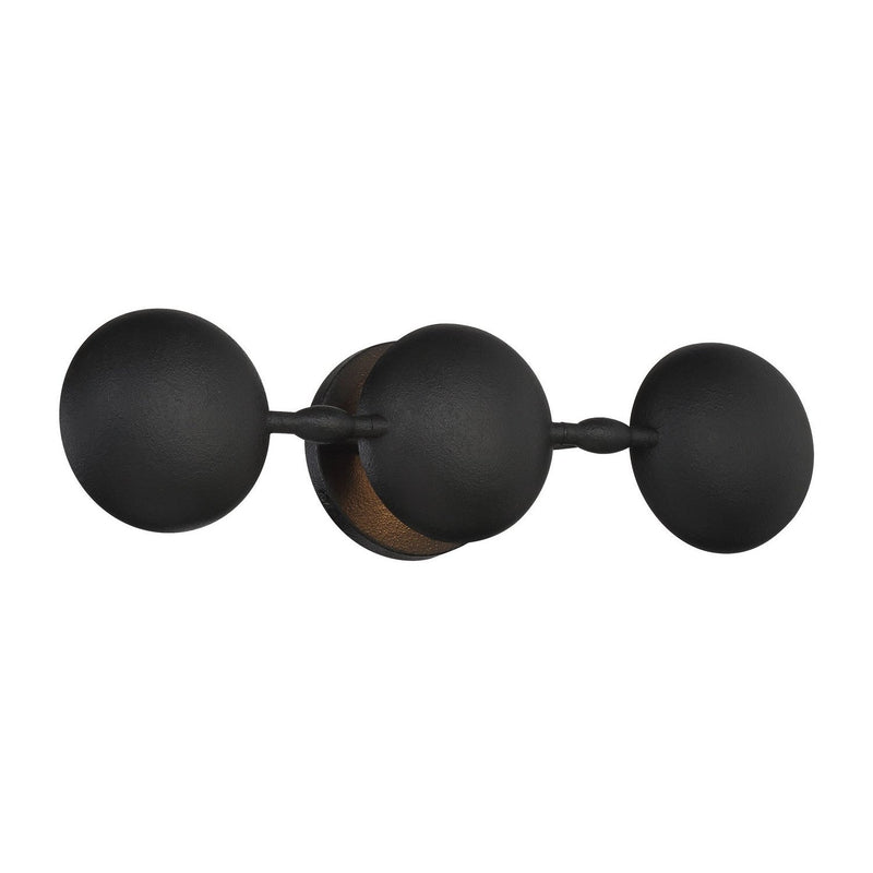 George Kovacs - P1315-076 - Three Light Wall Sconce - Undertas - Textured Black