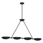 George Kovacs - P1318-076 - Four Light Island Pendant - Undertas - Textured Black