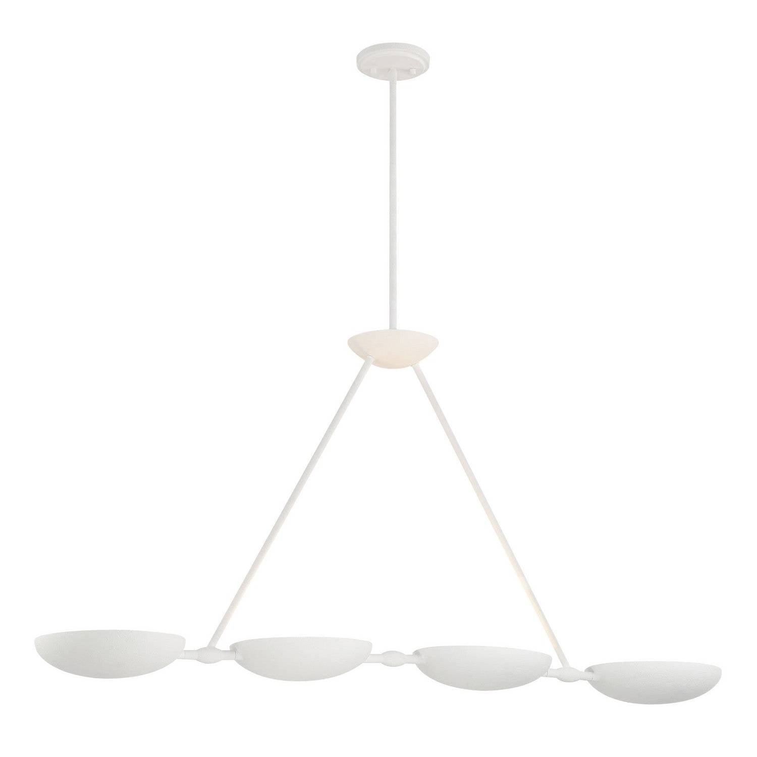 George Kovacs - P1318-792 - Four Light Island Pendant - Undertas - Piastra White