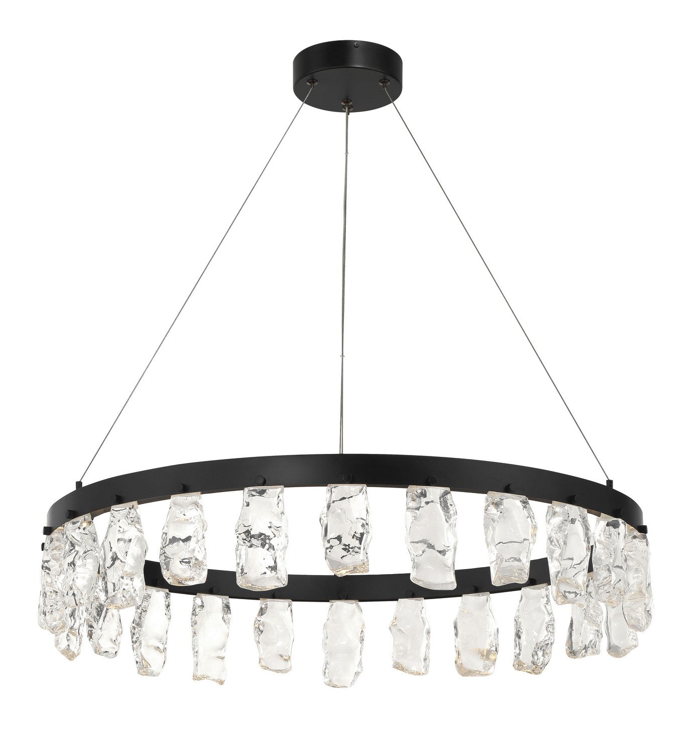 George Kovacs - P1497-66A-L - LED Chandelier - Arctic Glacier - Coal