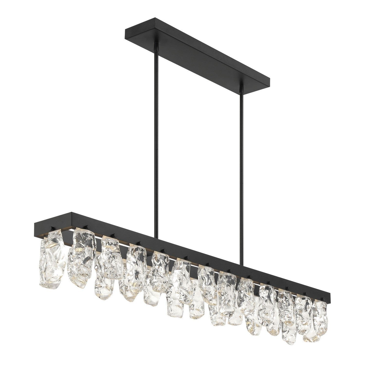George Kovacs - P1498-66A-L - LED Island Pendant - Arctic Glacier - Coal