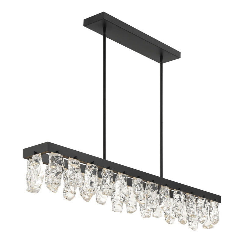 George Kovacs - P1498-66A-L - LED Island Pendant - Arctic Glacier - Coal
