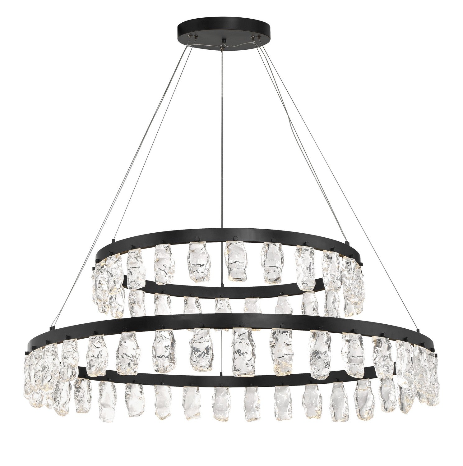 George Kovacs - P1499-66A-L - LED Chandelier - Arctic Glacier - Coal