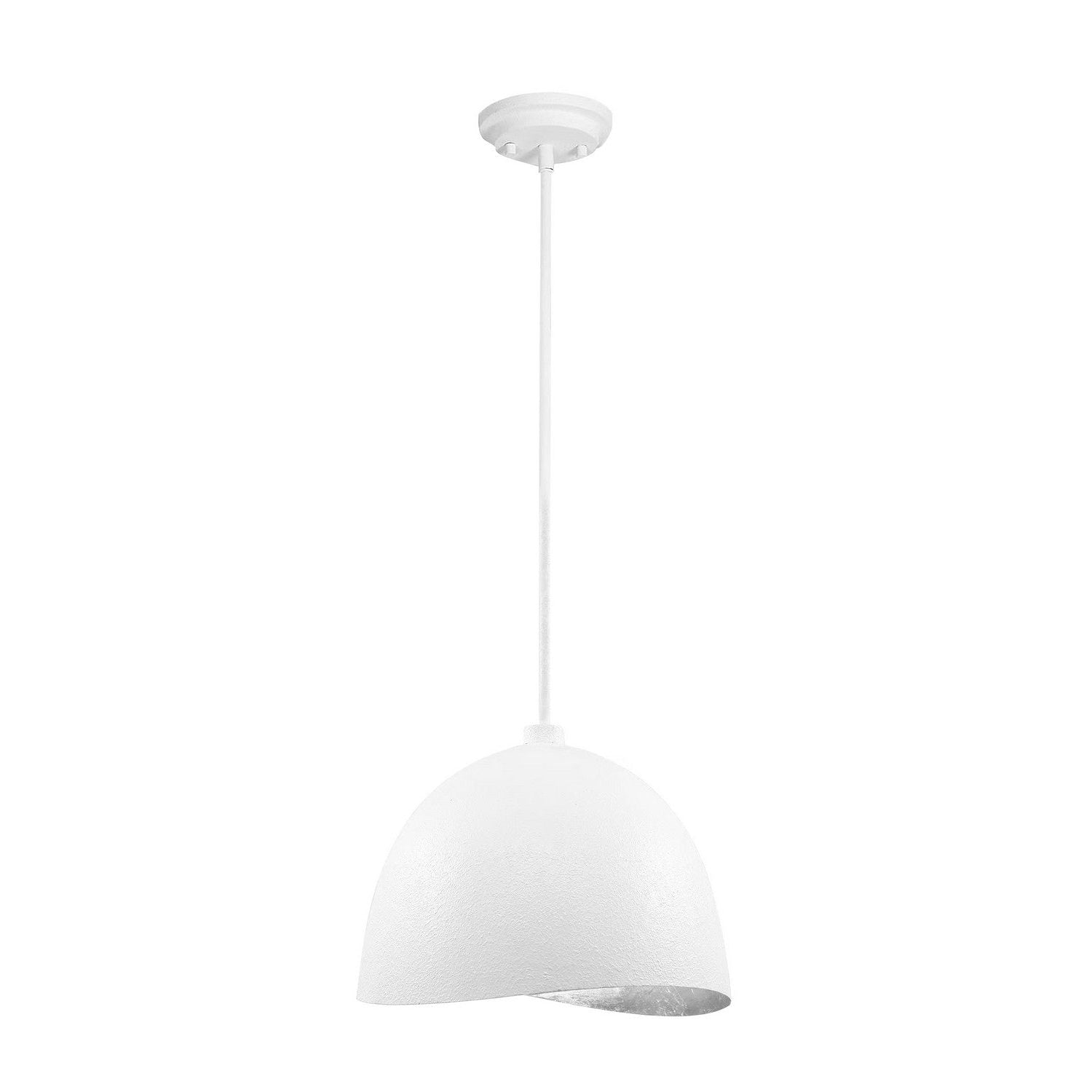 George Kovacs - P1914-736 - One Light Pendant - Eclos - Textured White W/Silver Leaf