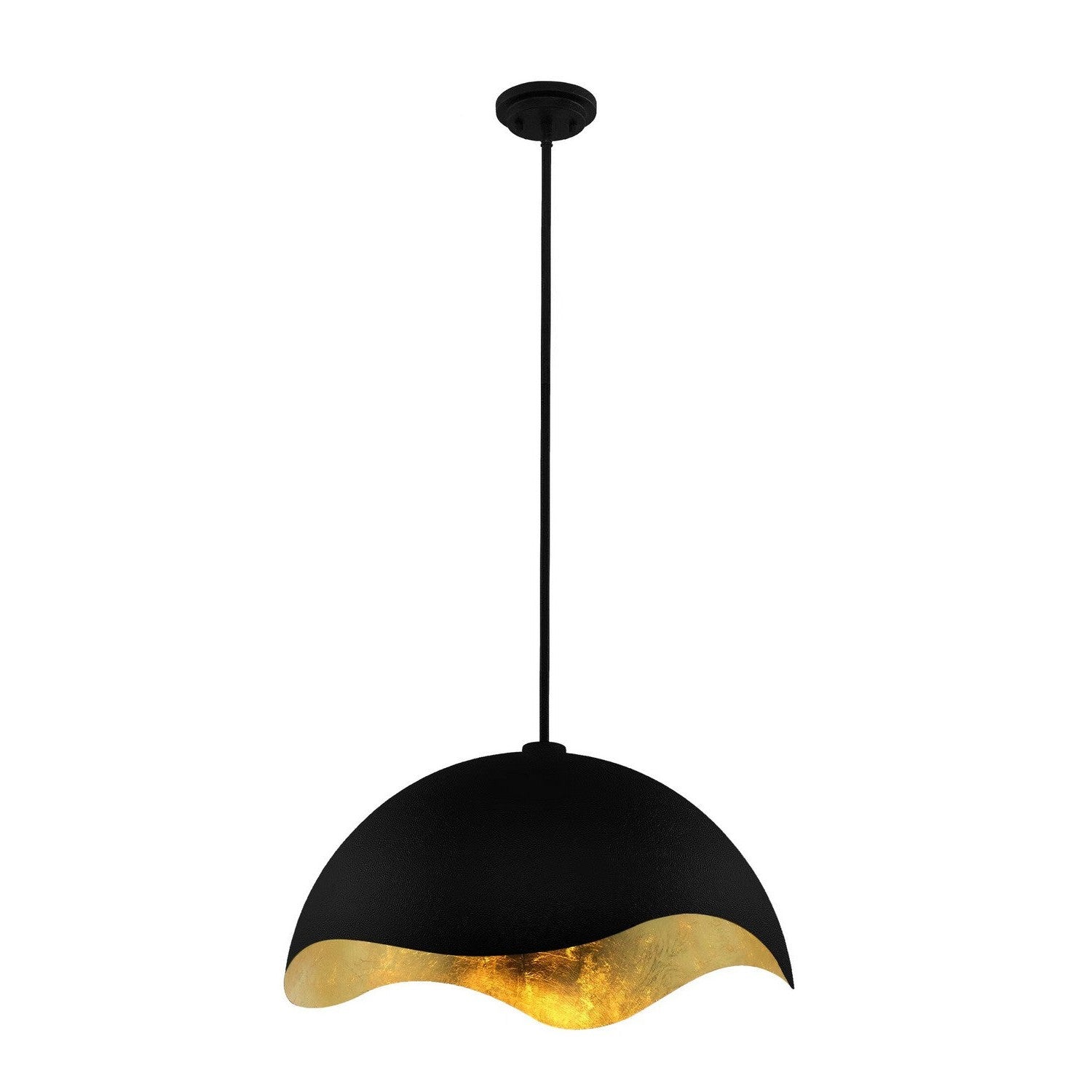 George Kovacs - P1915-711 - One Light Pendant - Eclos - Sand Coal W/Gold Leaf