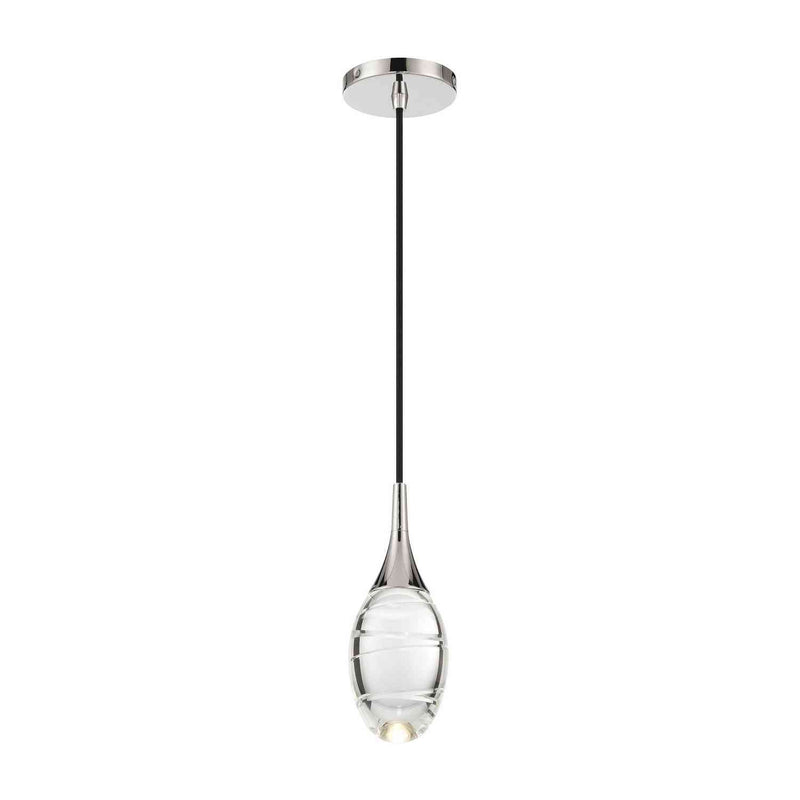 George Kovacs - P5592-613-L - LED Mini Pendant - Hail - Polished Nickel