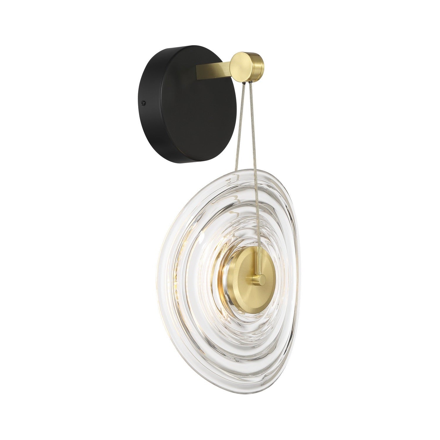 George Kovacs - P5602-884-L - LED Wall Sconce - Topknot - Coal And Brushed Gold