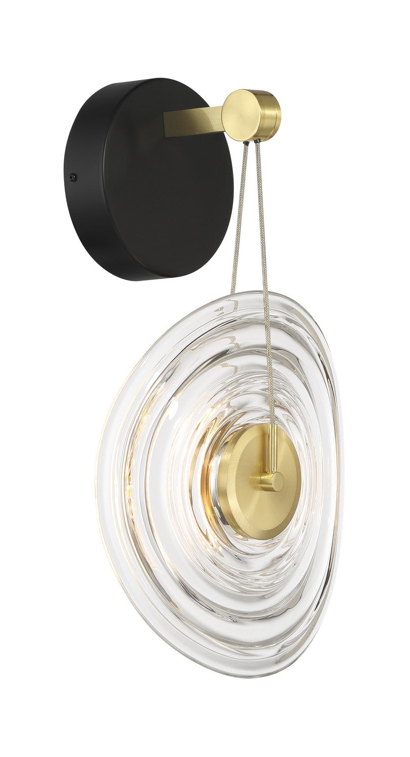 George Kovacs - P5602-884-L - LED Wall Sconce - Topknot - Coal And Brushed Gold
