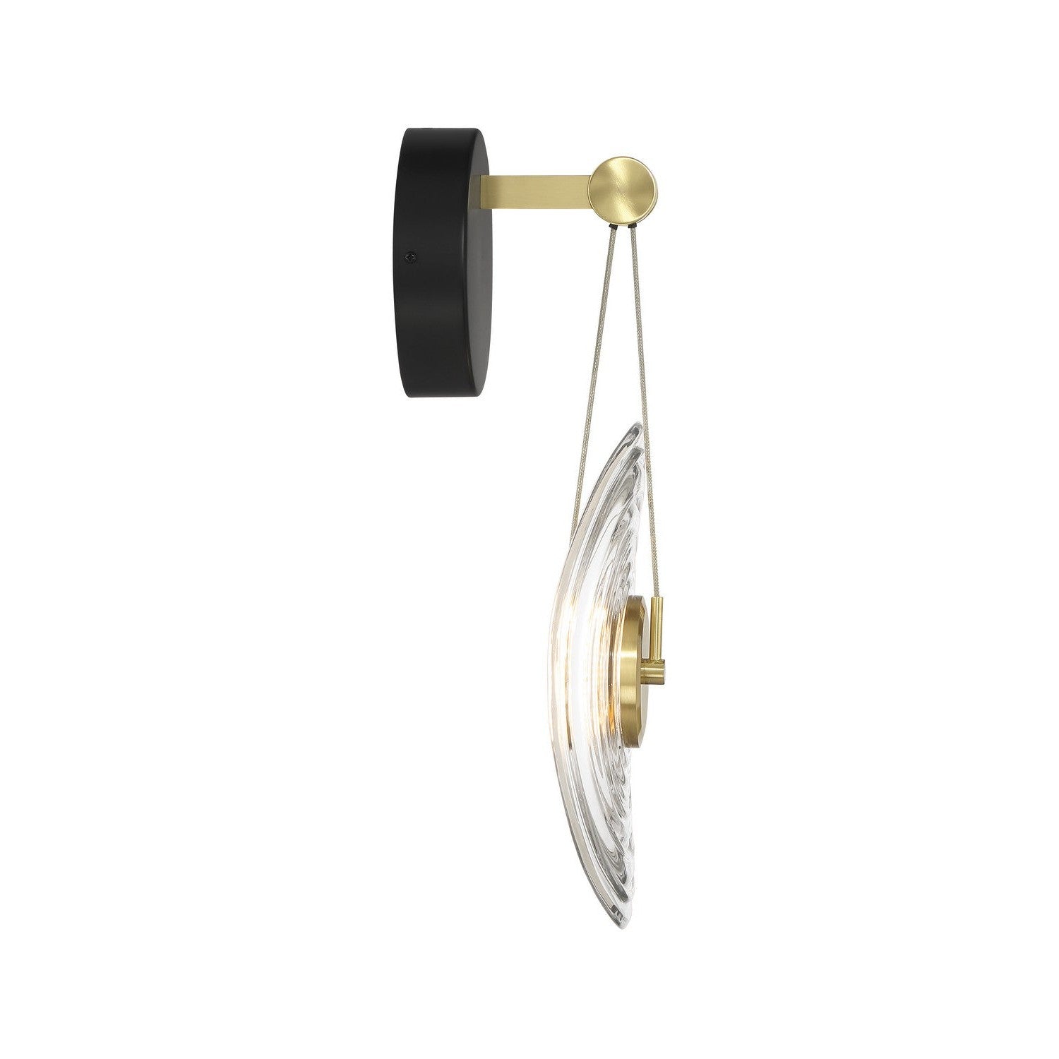 George Kovacs - P5602-884-L - LED Wall Sconce - Topknot - Coal And Brushed Gold