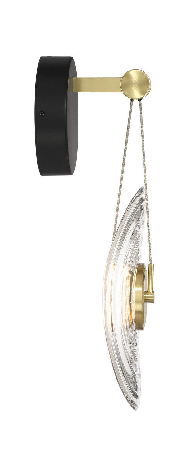George Kovacs - P5602-884-L - LED Wall Sconce - Topknot - Coal And Brushed Gold