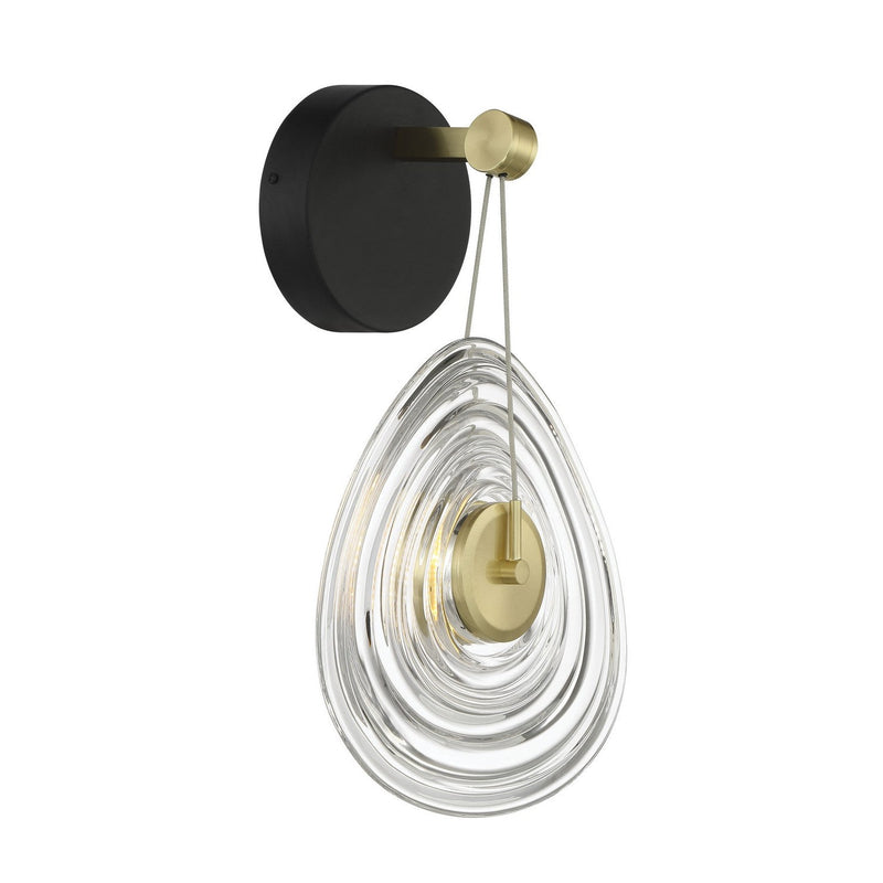 George Kovacs - P5602-884-L - LED Wall Sconce - Topknot - Coal And Brushed Gold