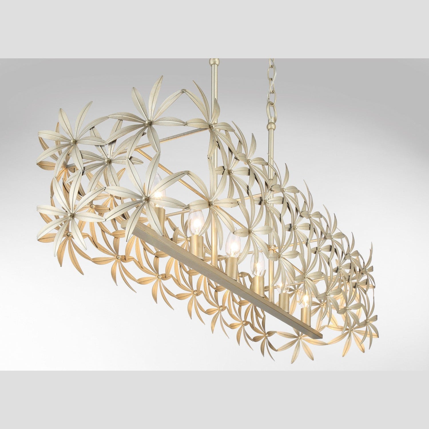 Minka-Lavery - 2147-735 - Six Light Island Pendant - Flower Child - Ambry Gold