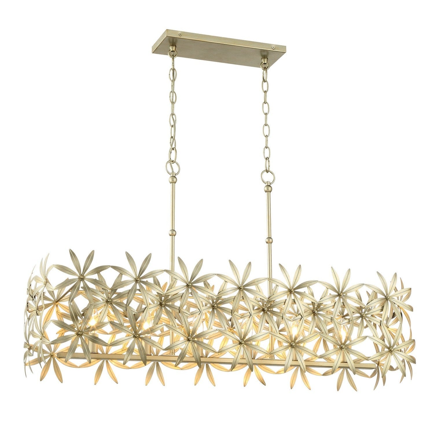 Minka-Lavery - 2147-735 - Six Light Island Pendant - Flower Child - Ambry Gold