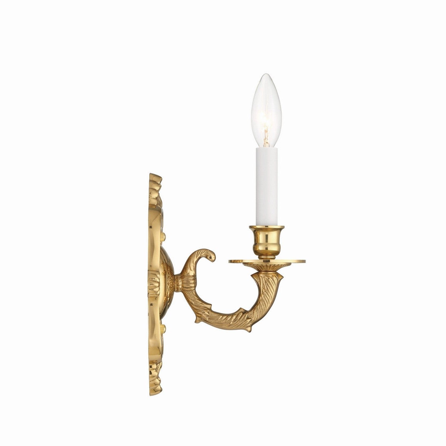 Crystorama - 641-PB - One Light Wall Sconce - Cast Brass Wall Mount - Polished Brass