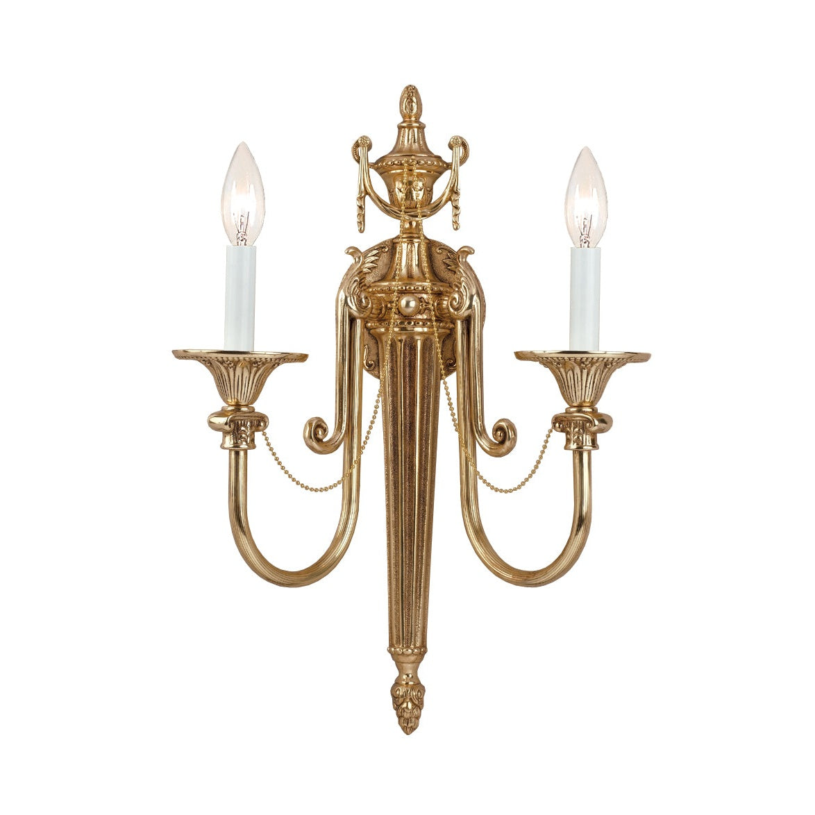 Crystorama - 7002-OB - Two Light Wall Sconce - Langley - Olde Brass