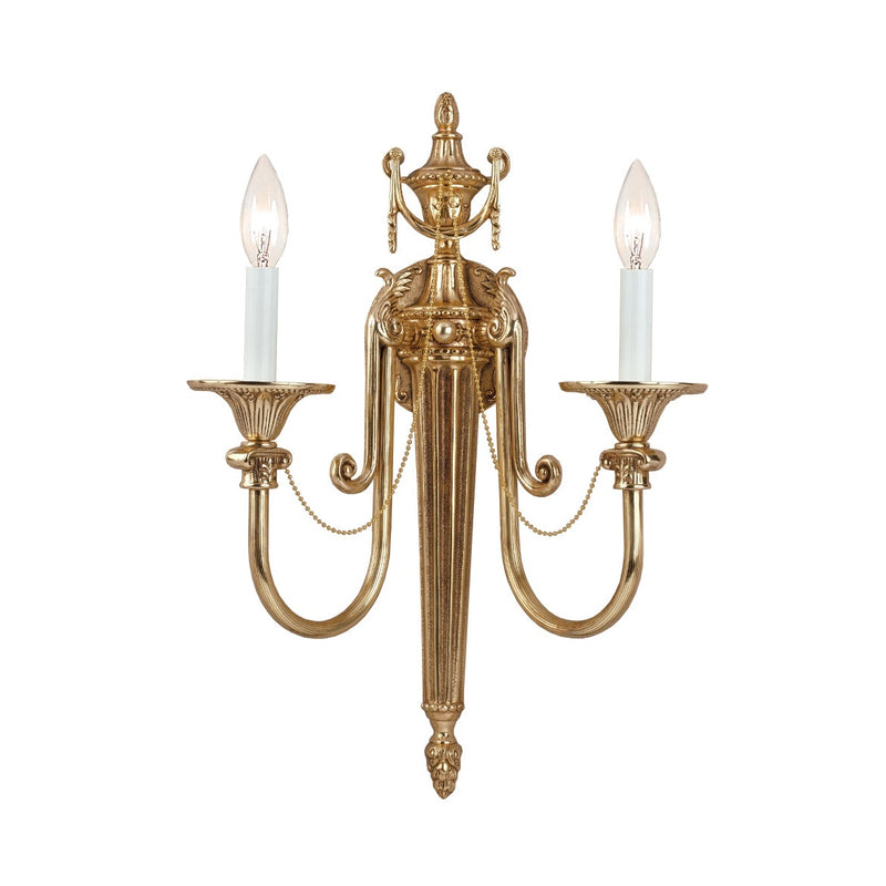 Crystorama - 7002-OB - Two Light Wall Sconce - Langley - Olde Brass