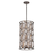 Minka-Lavery - 3586-795 - Nine Light Foyer Pendant - Hexly - Bronze & Sultry Silver
