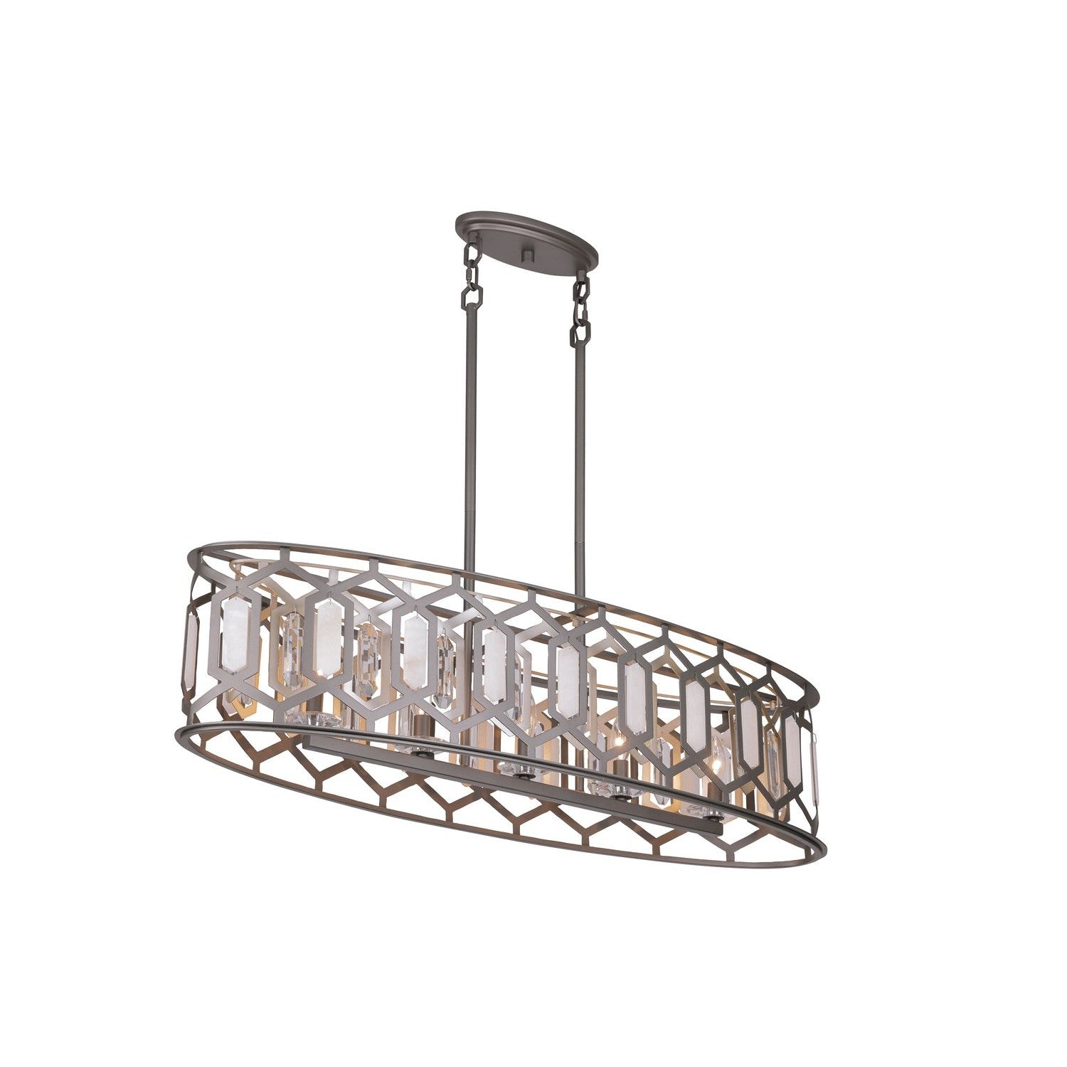 Minka-Lavery - 3588-795 - Five Light Island Pendant - Hexly - Bronze & Sultry Silver