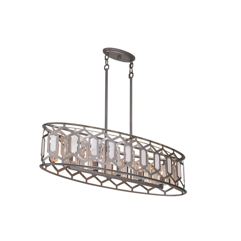 Minka-Lavery - 3588-795 - Five Light Island Pendant - Hexly - Bronze & Sultry Silver