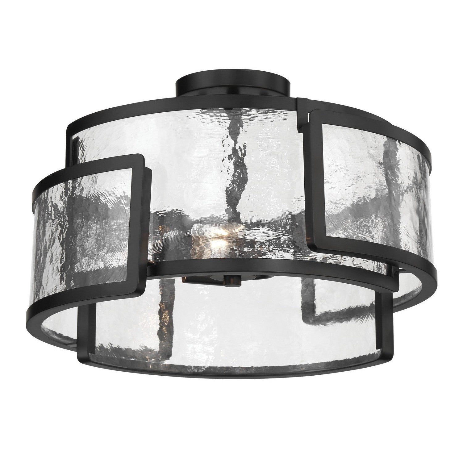Minka-Lavery - 5265-66A - Three Light Semi Flush Mount - Bella Collina - Coal